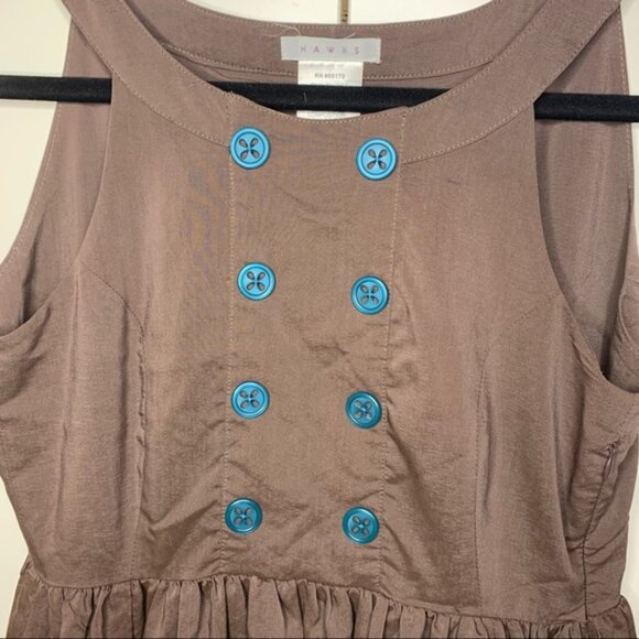 Hawks Buttoned Rayon Blend Tank Dress - Picture 3 of 13
